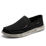 Summer Men's Canvas Boat Shoes Outdoor Lightweight Convertible Slip-On Loafer Casual Beach MartLion Black 40 