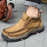 Men's Real Leather Ankle Boots Autumn Winter Shoes Casual Cowhide Genuine Leather MartLion   