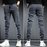 Summer Jeans Men demin  pants men Clothing Cargo pants Drawstring Slim Trousers r MartLion   