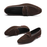 Men's Casual Shoes with Bowknot Genuine Suede Leather Trendy Party Wedding Loafers Flats Driving Moccasins Mart Lion   