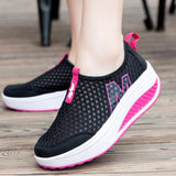 Shoes Women Mesh Flat Sneakers Platform Loafers Breathable Air Mesh Swing Wedges Breathable Flats Mart Lion   