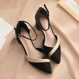 Women Cute Sweet Wine Red Spring Summer Buckle Strap High Heel Shoes Pumps MartLion y 37 