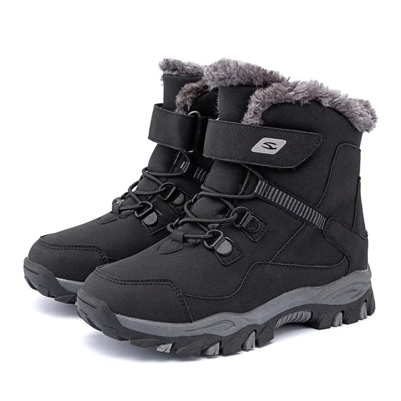  Winter Children Snow Warm Boots Shoes Boys Sneaker Rubber Hiking Children Waterproof Leather Boots Kids MartLion - Mart Lion