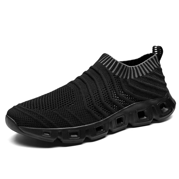 Damyuan Casual Breathable All Season Mesh Shoes Outdoor Running Shoes Men's Trendy Sneakers MartLion black 39 