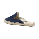 Ladies Summer Toe Slippers Sandals Flat Breathable Slip-On Espadrilles Denim Floral Embroidered Mules MartLion   