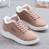 Winter Women Ankle Boots Woman Warm Plush Vulcanized Shoes Casual Walking Sneakers Female Flats Lace-up Ladies Snow Shoes MartLion