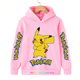 Kawaii Pokemon Hoodie Kids Clothes Girls Clothing Baby Boys Clothes Autumn Warm Pikachu Sweatshirt Children Tops MartLion The picture color 7 140 