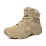 Men's Boots Military Special Force Tactical Desert Combat Ankle Army Work Shoes Leather Snow Mart Lion Sand color 39 