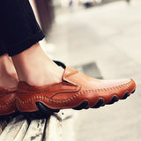 Cowhide Men's Octopus Casual Shoes Walking Driving Office Dress Footwear Loafers Summer or Four Seasons Mart Lion   