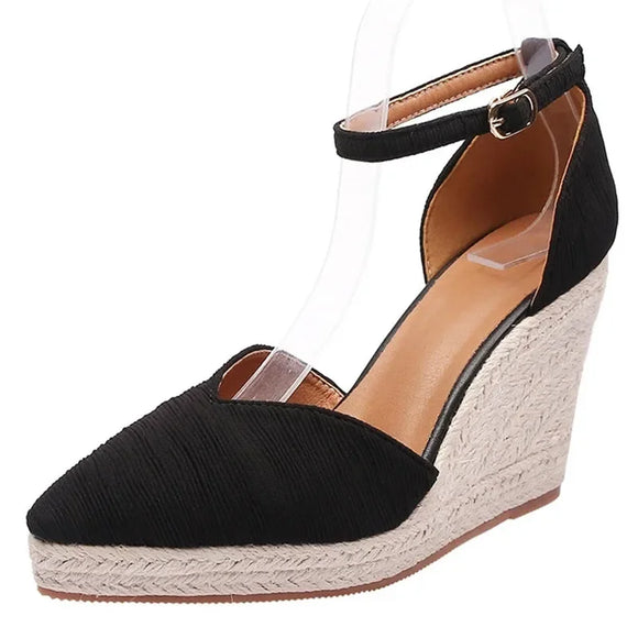 Wedges Shoes for Women Ladies High Heels Sandals Pumps Luxury Mary Janes MartLion Black 42 