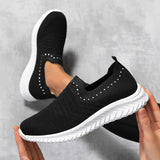 Ladies Handmade Solid Color Women Shoes Classic Casual Flat Heel Sneakers Non-slip Fashion Zapatos De Mujer Mart Lion   