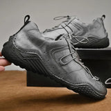 Men's Casual Leather Shoes Flat Elastic and Soft Casual Sports Men's Social Shoes Leather Walking MartLion   