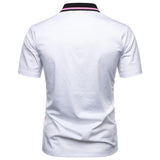 Men's Polo Shirt Color Match  Casual Style Men's Top Dinner Party Short Sleeve Men's Polo Shirt MartLion   