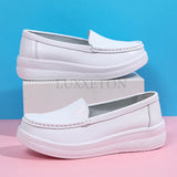Women Flat Shoes Summer Tendon Bottom Women Loafers Lightweight Slip on White Casual Sports Shoes Hollow MartLion