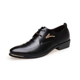 Luxury Men's Shoes Pointy Loafers Leather Formal Dress Oxford Design Oxford MartLion black 38 