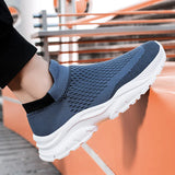  Men's Sneakers Summer Mesh Breathable Thick Sole Socks Increase Comfort Casual Sports Lazy Shoes Zapatillas De MartLion - Mart Lion