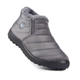 Cotton-Padded Shoes Winter Fleece-Lined Thickened Couple Snow Boots Warm Cotton Boots Mart Lion T-001 gray BJ 37 