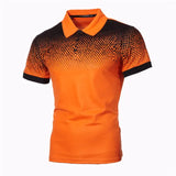 Men Polo Men Shirt Short Sleeve Polo Shirt Print Polo  Summer Streetwear Casual Fashion Men tops MartLion Orange L 