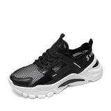 Men's Casual Shoes Mesh Footwear Breathable Running Sneakers Outdoor Non-slip Tide MartLion black 39 