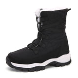 Winter cotton shoes high top snow boots women's outdoor casual warm non-slip plus velvet cotton Mart Lion   