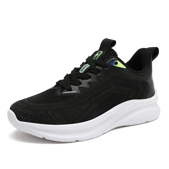 Lightweight Running Shoes Men's Tennis Sports Designer Mesh Casual Sneakers Lace-Up Shoes Non-slip MartLion black 35 
