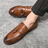 Fashion Slip Men's Dress Shoes microfiber Leather Formal Mart Lion   