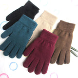 Women Cashmere Knitted Gloves Hand Warmer Winter Thicken Lining Full Fingered Mittens Skiing Short Wrist Gloves Warm MartLion   