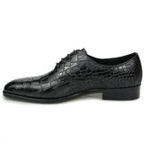 Men's Genuine Leather Shoes Dress Party Alligator Printing Luxury Zapatos De Hombre Genuine Leather MartLion   