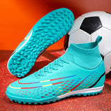 Soccer Shoes Cleats Futbol Anti-Slip Football Boots Futsal Training Sneakers Chuteira Campo Society MartLion ZS5993-TF-Moon EUR Size 35 