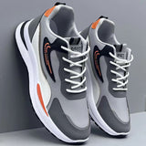 Casual Shoes Men's Sneakers Sport Durable Outsole Running Mesh Breathable Zapatillas Mart Lion Gray PU 39 