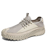 Outdoor Anti-slip Hiking Shoes Casual Mesh Shoes Men's Lightweight Running Breathable Sneakers MartLion beige1 38 