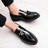 Men's Shoes Loafers Elevator Shoes Suede Luxury Pointed Casual Tassel Coiffeur MartLion   