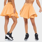 Quick-drying Fake 2-piece Tennis Skirt Liner Side Pocket Anti-lost Workout Yoga Running Shorts for Women Mart Lion   