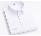 Men's Classic Long Sleeve Print/striped Basic Dress Shirts Single Patch Pocket 65% Cotton Standard-fit Office Shirt Mart Lion   