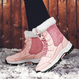 Winter Women Snow Boots Female Outdoor Boots Concise Boots Waterproof Plush Ladies Cotton-padded Shoes MartLion   