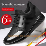 Men's shoes with invisible inner height wear-resistant leather genuine leather sports men's casual MartLion   