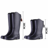  Women Rainboots PVC Waterproof Rubber Rain Boots Female Non-slip Wear-resistant Knee-high Water Shoes MartLion - Mart Lion