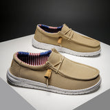 Men Casual Shoes Slip on Canvas Loafers  Walking Flats  Man  Non Slip Soft Moccasins Sneakers Summer MartLion   