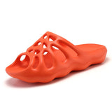 Trendy Fish Mouth Men;s Hole Shoes Summer Breathable Casual Couple Slippers Soft Lightweight Non-slip Slippers