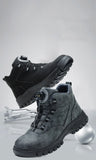 Work Shoes Men Safety Shoes Rotating Buttons Winter Protective Work Safety Boots MartLion   