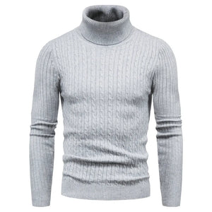 Autumn And Winter Turtleneck Warm Solid Color sweater Men's Sweater Slim Pullover Knitted sweater Bottoming Shirt MartLion   