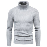 Autumn And Winter Turtleneck Warm Solid Color sweater Men's Sweater Slim Pullover Knitted sweater Bottoming Shirt MartLion   