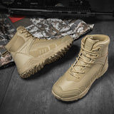 Fujeak Men's Tactical Boots Outdoor Motorcycle Shoes Winter Combat Ankle Work Safety Special Force Mart Lion   