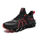 Fujeak Sneakers Casual Trainer Race Shoes Trendy Breathable Mesh Non-slip Men's Mart Lion Black 39 