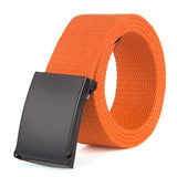 Military Men's Belt Army Belts Adjustable Belt Outdoor Travel Tactical Waist Belt with Plastic Buckle for Pants 120cm MartLion S4-Orange 116cm 120cm 
