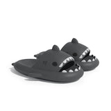 Trendy Women's Sandals Shark Slippers Men Flat Sandals Summer Outdoor EVA Beach Home MartLion Dark Dark 46-47(27.5-28cm) CHINA