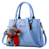 Women's Handbags Square Bag Vintage Designer Messenger PU Leather Handbag Casual Shoulder Top-Handle Totes MartLion blue 31x21x13cm 