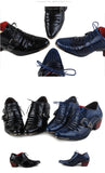 Men's Dress Shoes Patent Leather Formal Luxury Brand Office Weding Footwear High Heel Shoes MartLion   