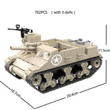 Military ww2 Cannon Assault Armored Vehicle Battle Tank Car Truck Army Weapon Building Blocks Sets  Model King Kids Toys Gift Mart Lion   