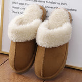 Plush Fur Slippers For Women Winter Fluffy House Shoes Warm Fuzzy Slippers Furry Suede Memory Foam Fur Slippers MartLion   